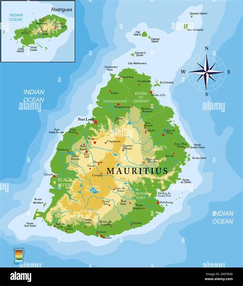 Mauritius 5 Islands Tour Map