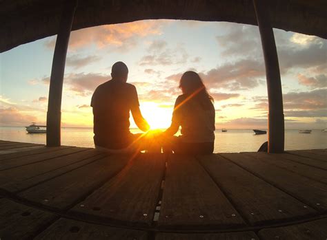 Mauritius Couple Sunset