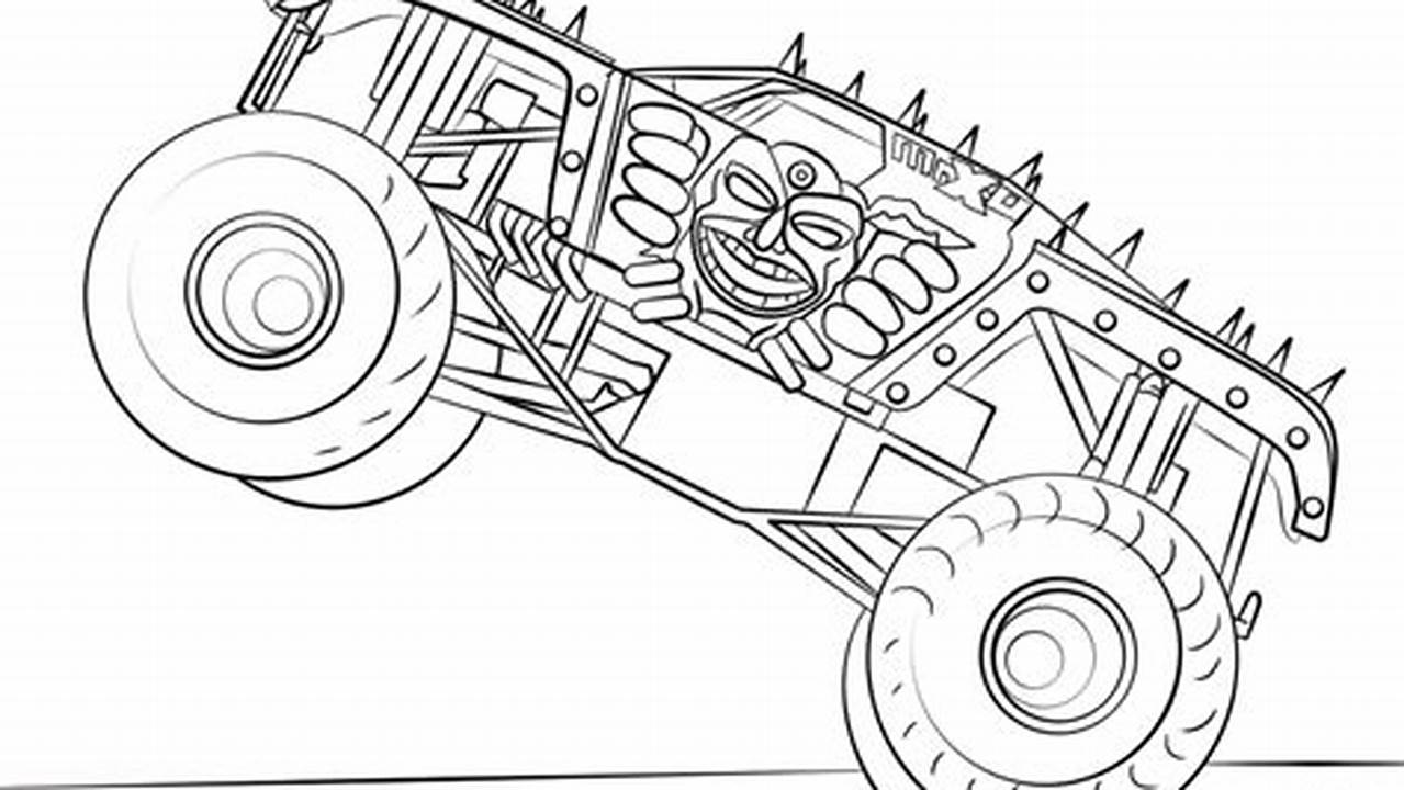 Max D Monster Truck Coloring Pages at Free printable