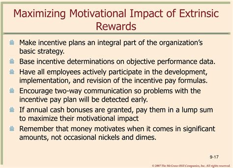 Maximizing Motivational Impact