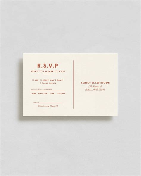 Maximizing Space with RSVP Postcards