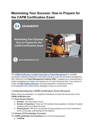 Maximizing Your Success During the Certification Process