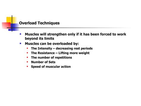 Maximum Overload Techniques