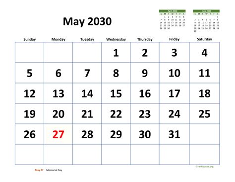 May 2030 Calendar