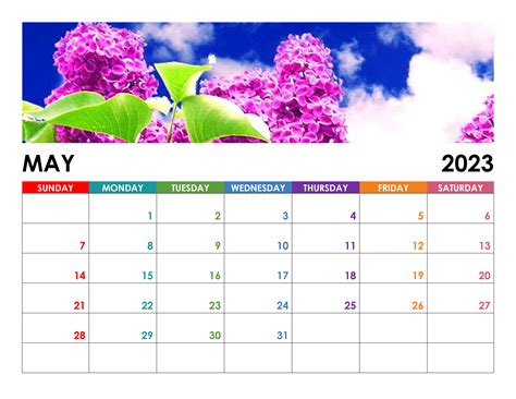 May Calendar Design