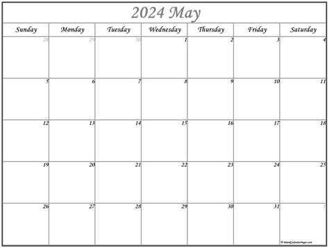 May Free Calendar