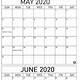 May June Calendar Printable