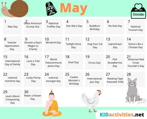May Themes For Calendar