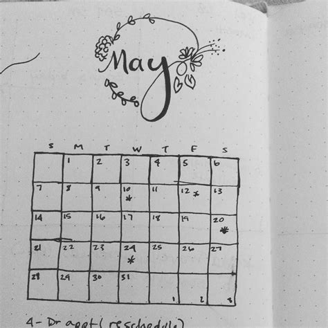 May Calendar Doodles