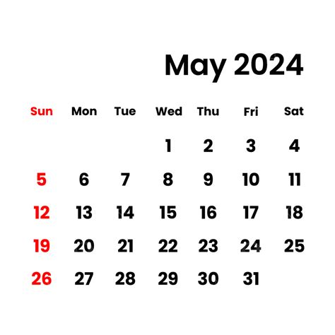 May Calendar Png