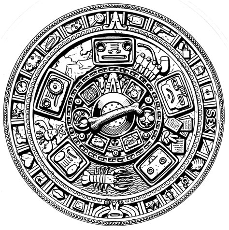 Mayan Calendar Drawing