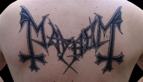 Mayhem script tattoo on forearm Forearm tattoos, Tattoo
