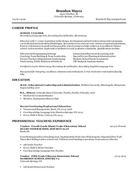 Mays Resume Template