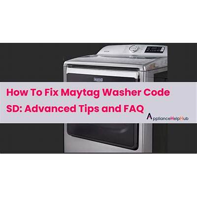 Maytag Washer SD Code Fix