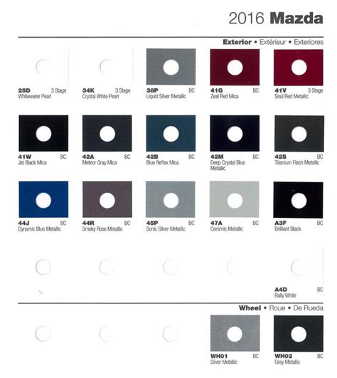 Mazda 2 Color Code