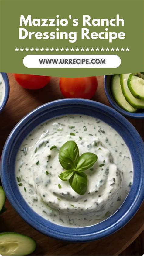 Mazzios Ranch Dressing Recipe
