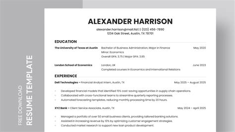 Mccombs Resume Template Google Docs