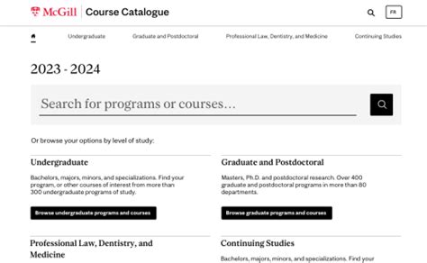 Mcgill Course Catalog