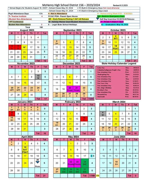 Mchs Band Calendar