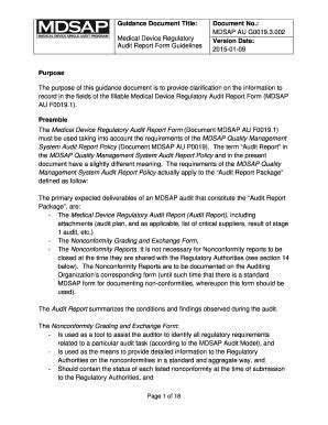 Mdsap Audit Report Template