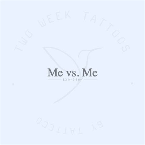 Me Vs Me Tattoo