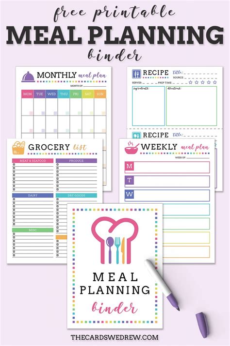 Meal Planning Binder Printables Free