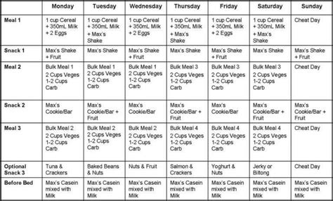 Meal Plan For Calisthenics