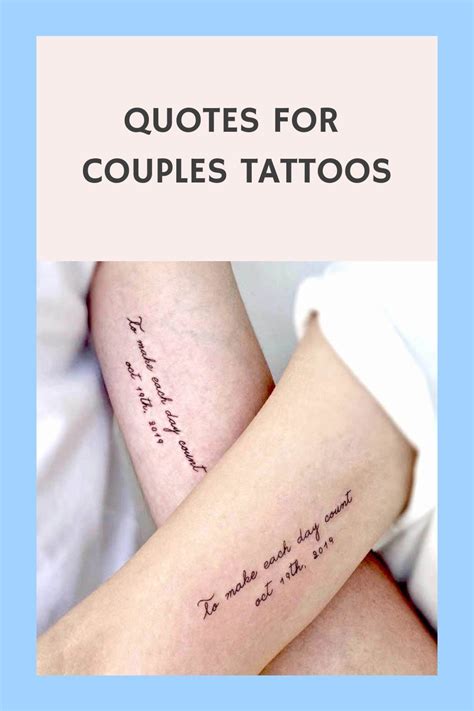 Meaningful Matching Tattoos For Couples Quotes