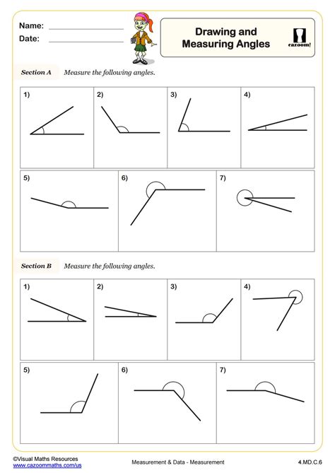 Measuring Angles Worksheets | 99Worksheets