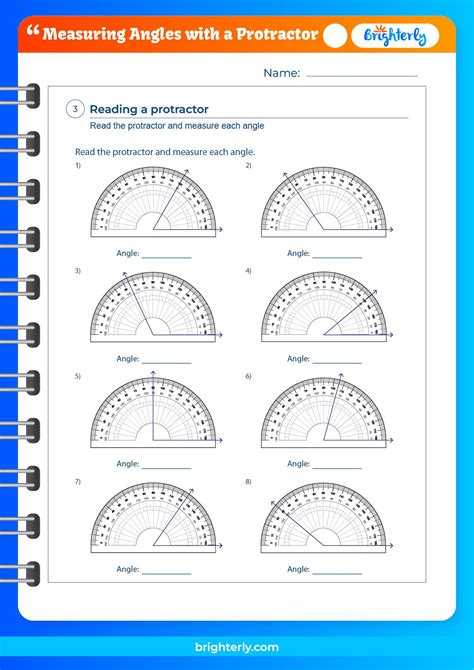 Measuring Angles using a protractor worksheet