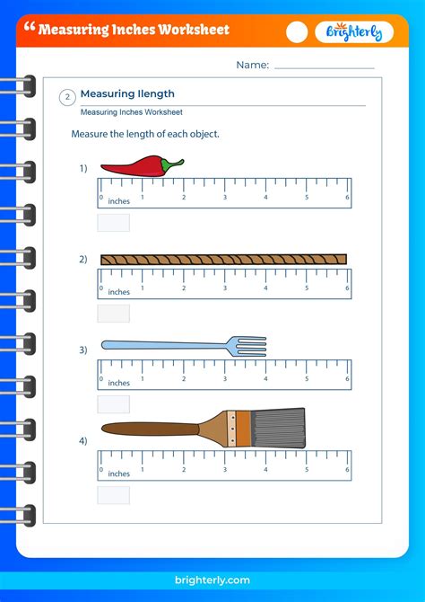 Measuring With Inches Worksheet