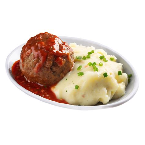 Meatballs W Mashed Potatoes 3D PNG