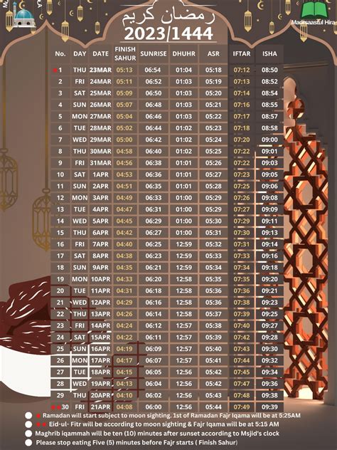 Mecca Ramadan Calendar