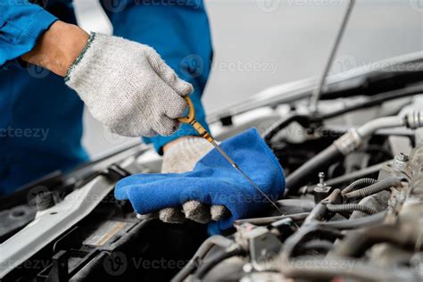 Mechanic checking car