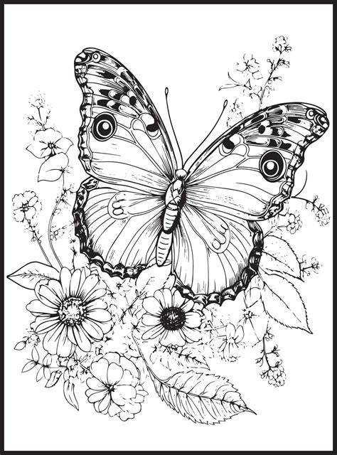 Mechanical Butterfly Coloring Pages