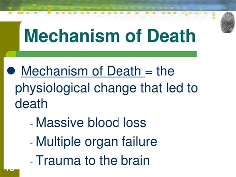 The Intricate Unveiling of Mechanism of Death: An In-depth Definition