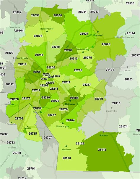 Mecklenburg County Zip Code Map Maps Catalog Online