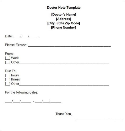 Medexpress Doctors Note Template – Free Editable Template & Examples