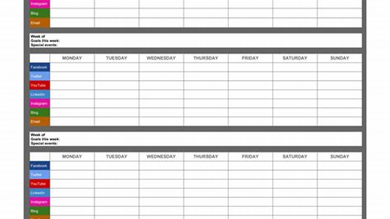 Free Media Schedule Template for Excel