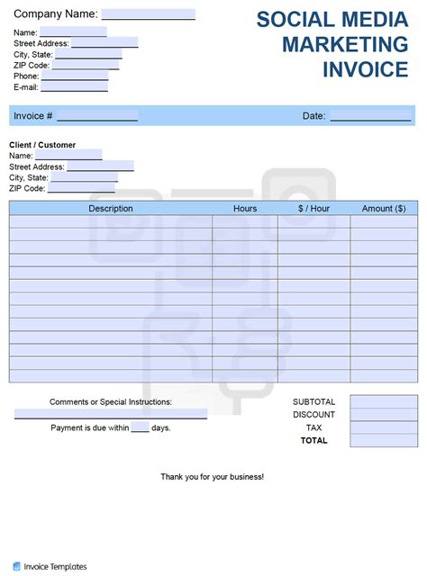 Free Invoice Templates & Examples Lucidpress Inside Media Invoice