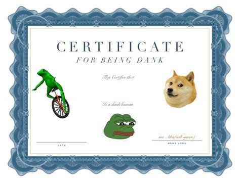 Certificate Meme