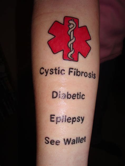 My medic alert tattoo ) … Tattoo allergy, Diabetes