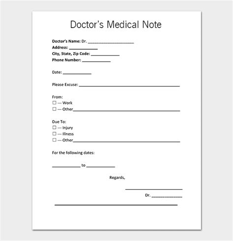 10 Download Free Doctor Note Template SampleTemplatess SampleTemplatess