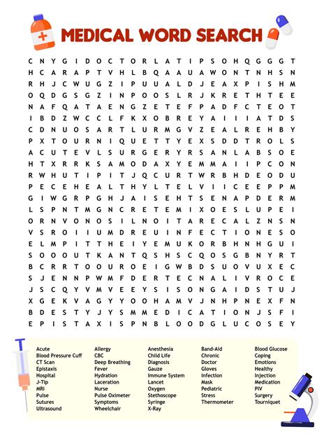 Medical Word Searches Printable