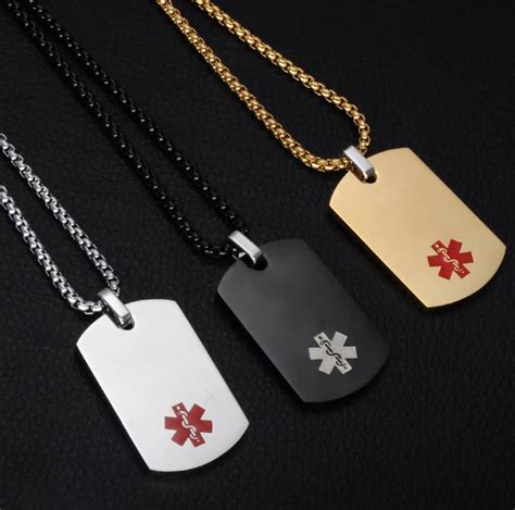 Medical Alert Necklace Dog Tags With a Purpose