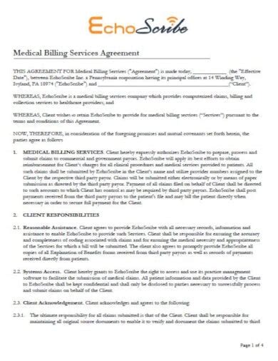 Medical Billing Contract Template