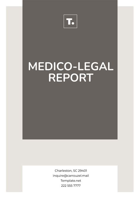 Medical Legal Report Sample | Master of Template Document