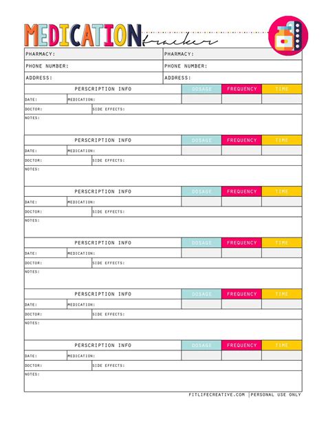 Medication Schedule Printable