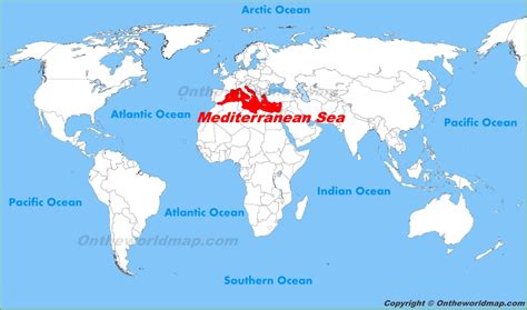 Mediterranean Sea In World Map