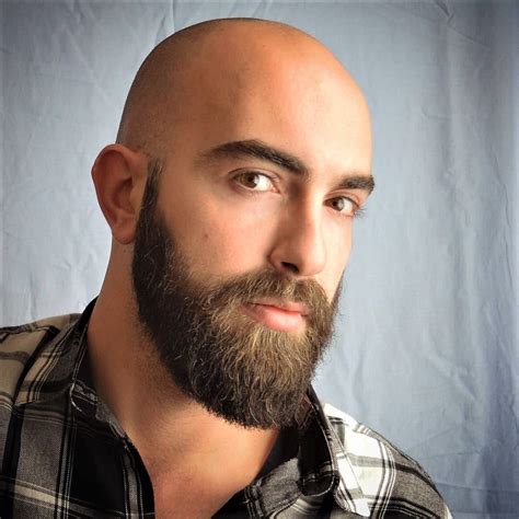 Medium Beard Styles With Bald Head